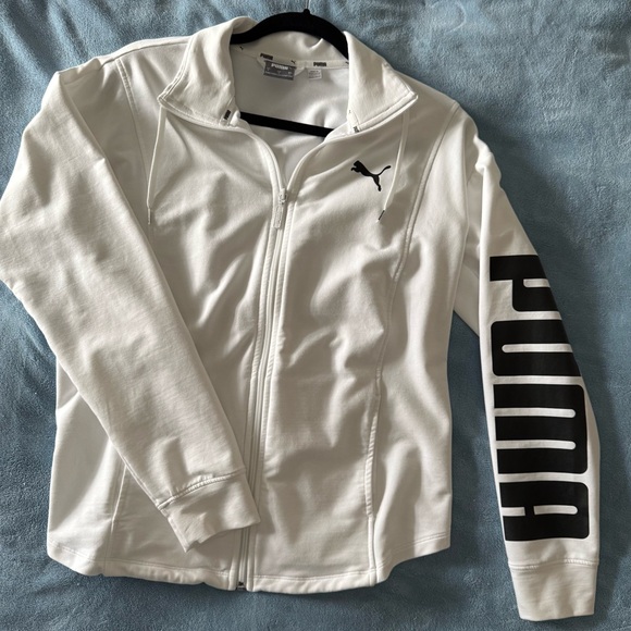 Puma White Zip-Up Jacket - Picture 4 of 7